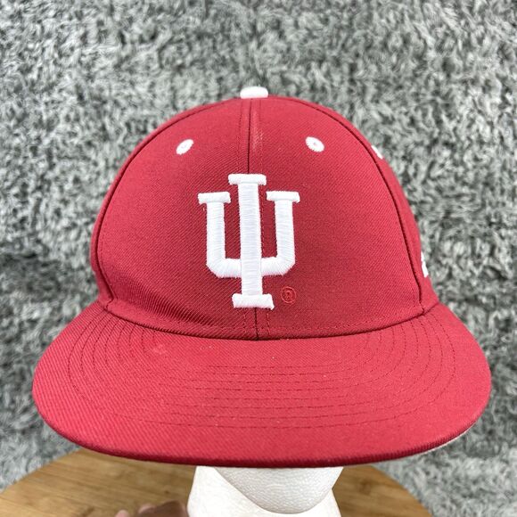 Indiana Hoosiers Adidas Fitted Cap Hat Size 7 3/8 - Picture 1 of 8